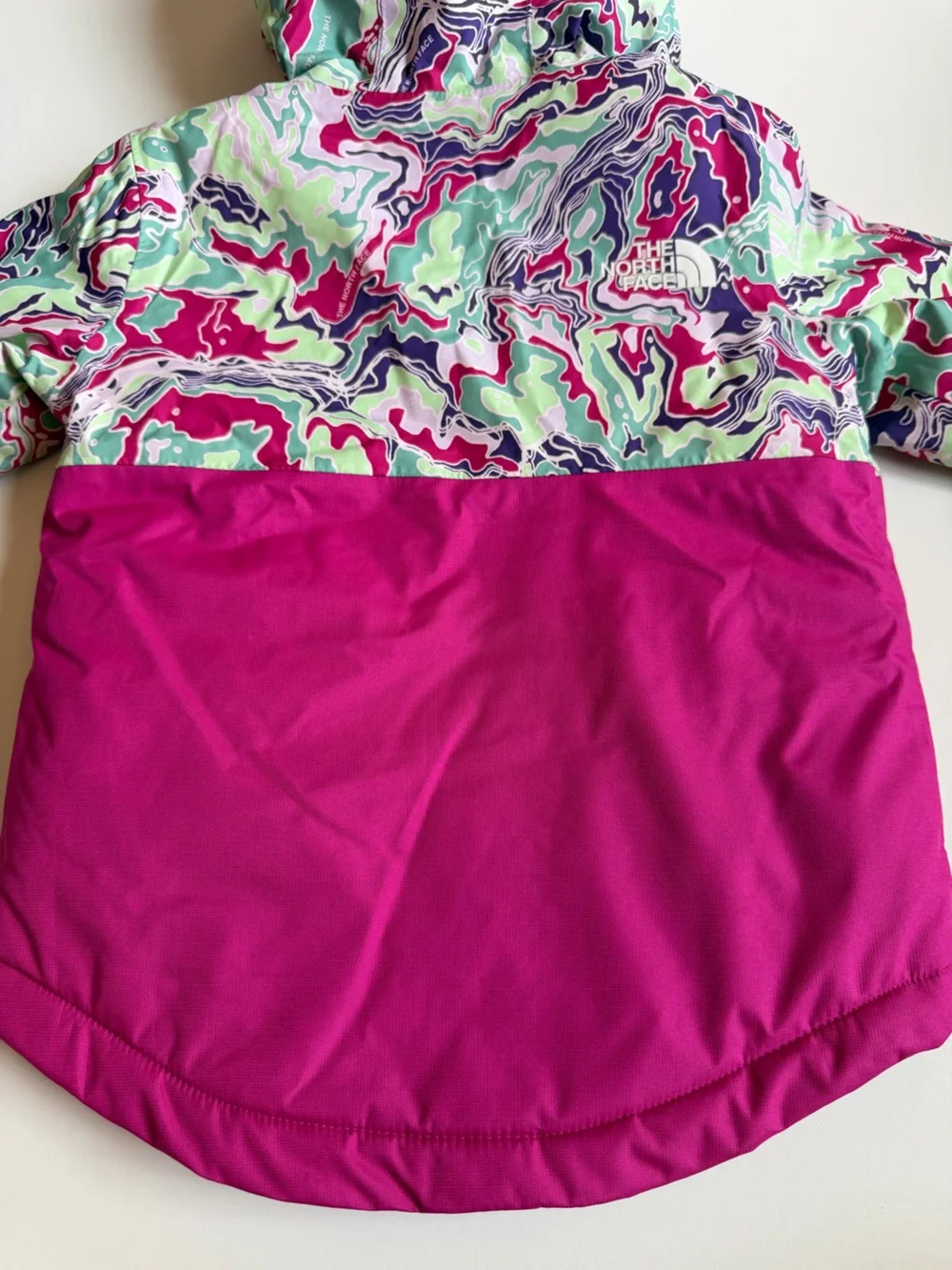 The North Face Girls' Fuchsia Multi-Print Hooded Jacket